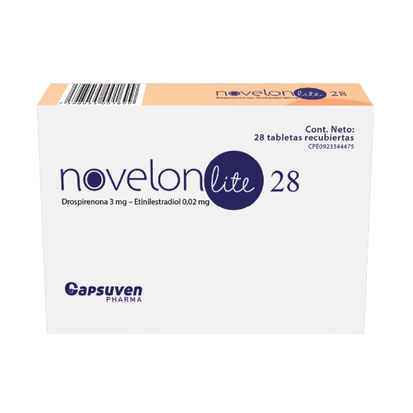 Novelon Lite Drospirenona + Etinilestradiol 28. 3Mg/0.02Mg X 28 Tabletas Capsuven