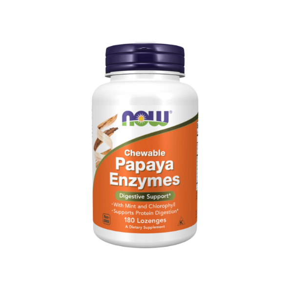 Papaya Enzymes X 180 Tabletas Now