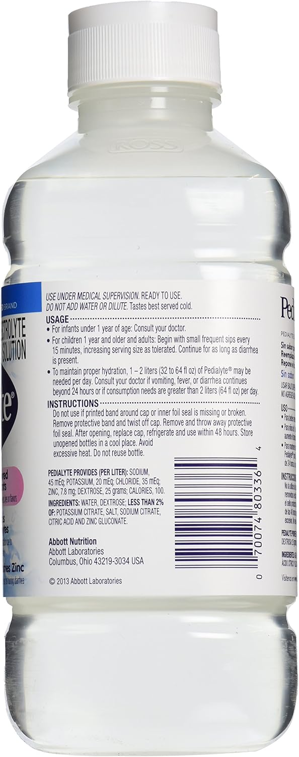 Pedialyte Unflavored Electrolite Solución Oral 1Lt - Imagen 2