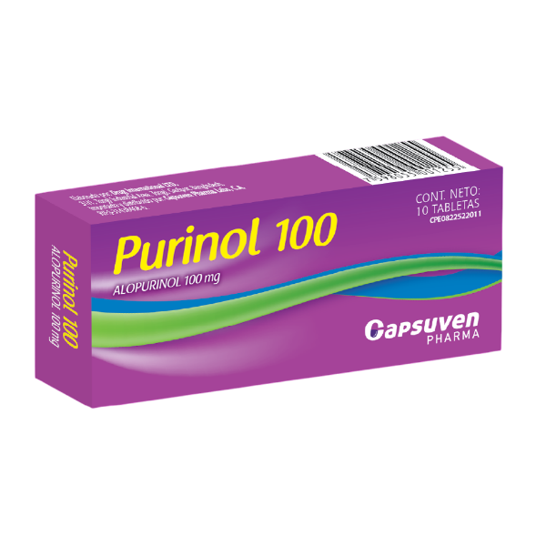 Purinol Alopurinol 100Mg X 10 Tabletas Drug Internacional