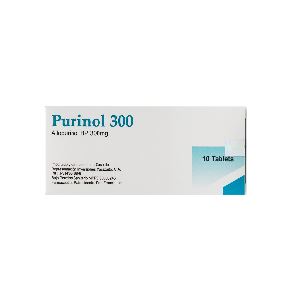 Purinol Alopurinol 300Mg X 10 Tabletas Drug Internacional