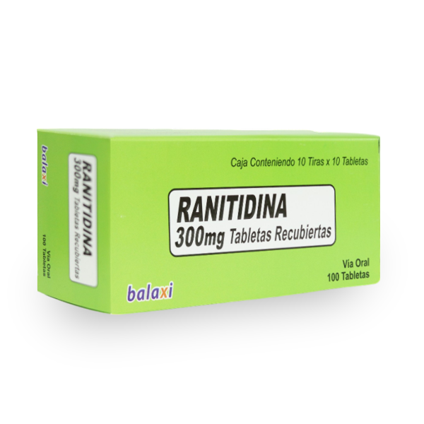 Ranitidina  300Mg X 10 Tabletas De Dispensador Balaxi