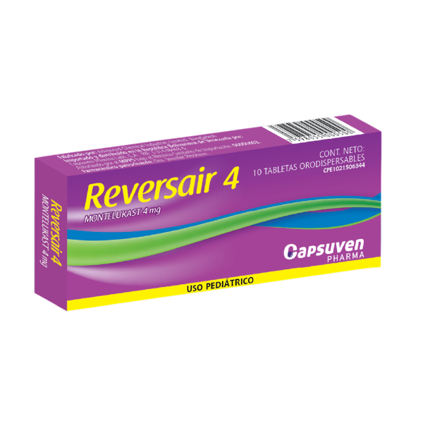 Reversair Montelukast 4Mg X 10 Tabletas Capsuven