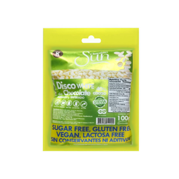 Sun Disco/Chocolate White 40% Con Stevia Sin Gluten 100Gr