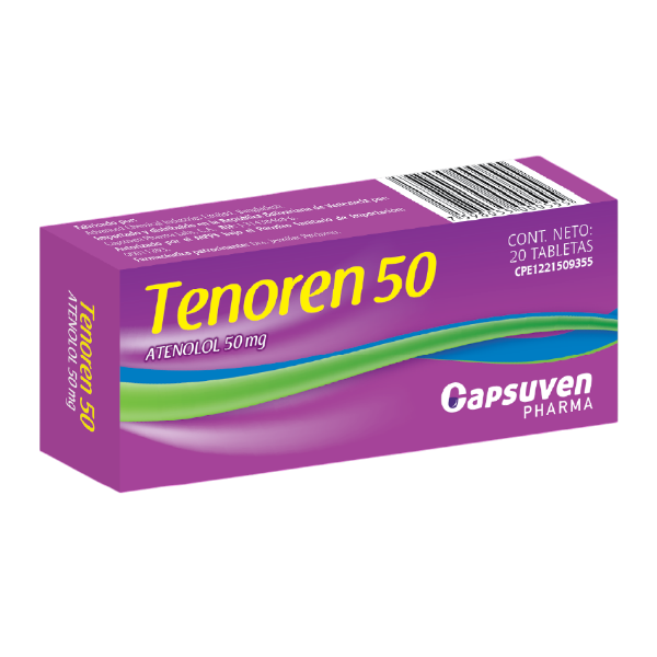 Tenoren Atenolol 50Mg X 20 Tabletas Capsuven