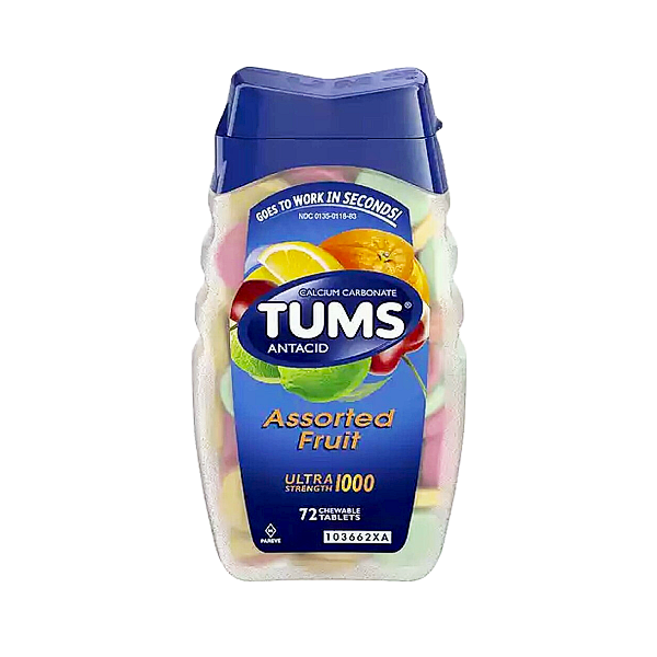 Tums Antiac Assorted Fruit X 72 Tabletas Masticables