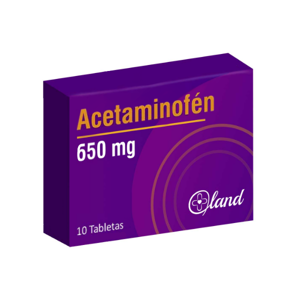 Acetaminofén 650Mg X 10 Tabletas Land