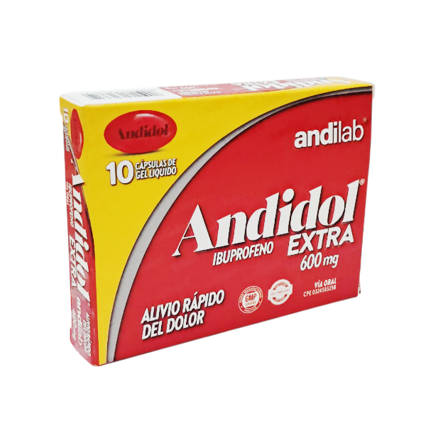 Andidol Extra Ibuprofeno 600Mg X 10 Cápsulas Andilab