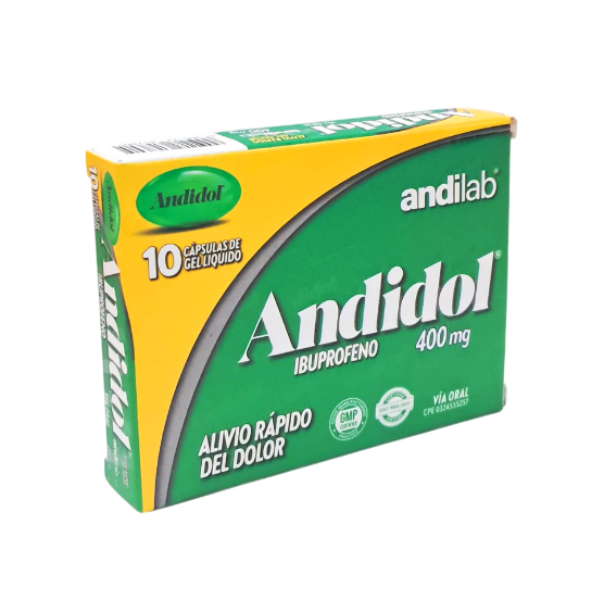 Andidol Ibuprofeno 400Mg X 10 Cápsulas Blandas Andilab