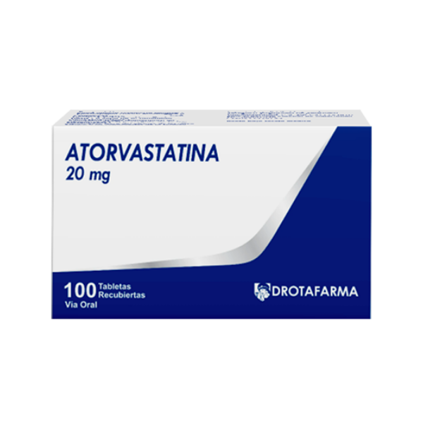 Atorvastatina 20Mg X 10 Tabletas De Dispensador Drotafarma