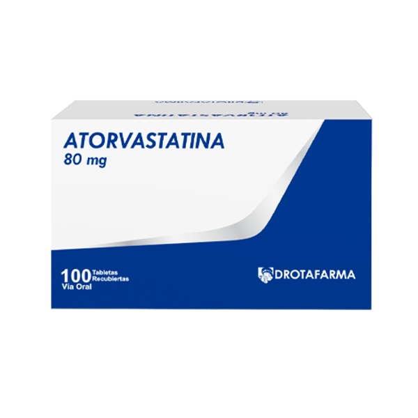 Atorvastatina 80Mg X 10 "Tabletas De Dispensador" Drotafarma