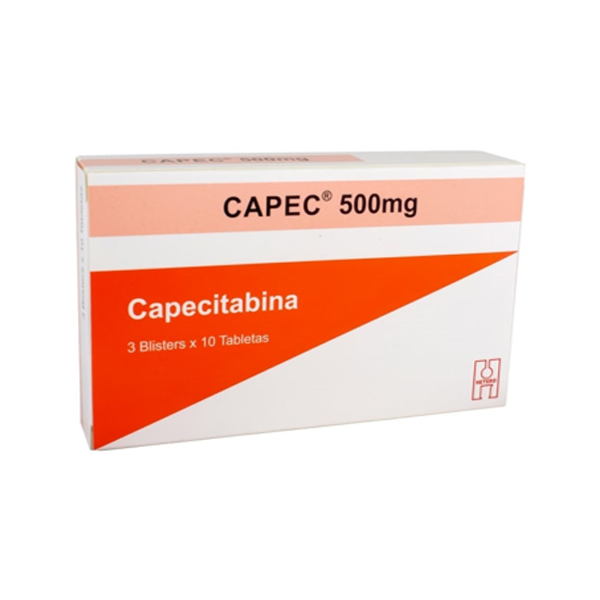 Capecitabina 500Mg X 10 Tabletas De Dispensador Hetero