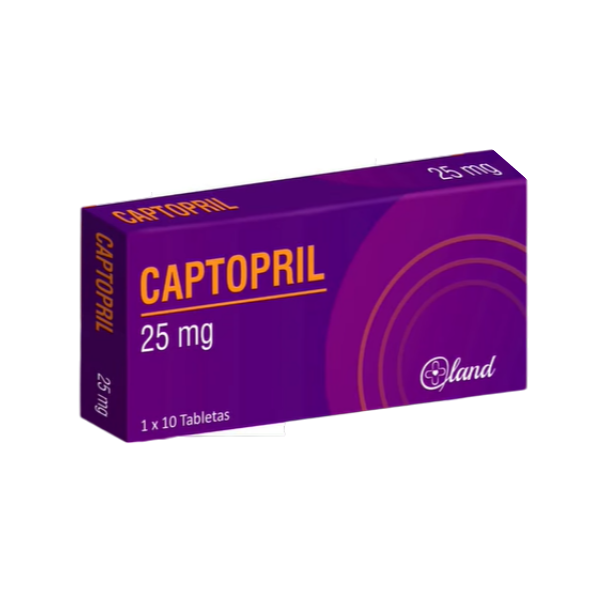 Captopril 25Mg X 10 Tabletas Land