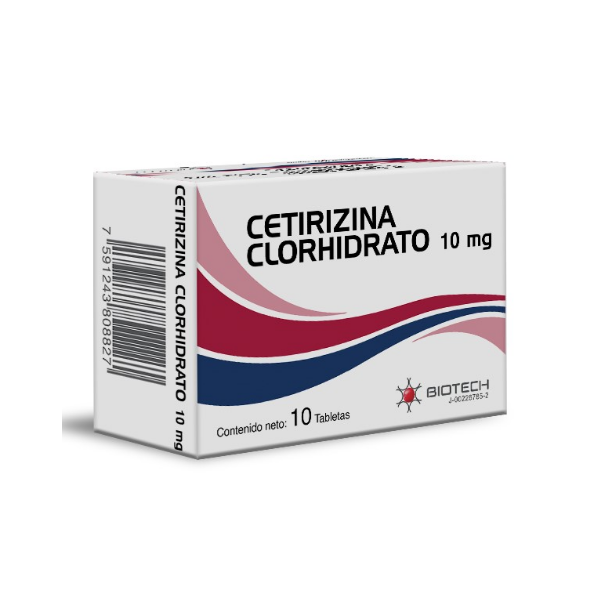 Cetirizina 10Mg X 10 Tabletas Biotech