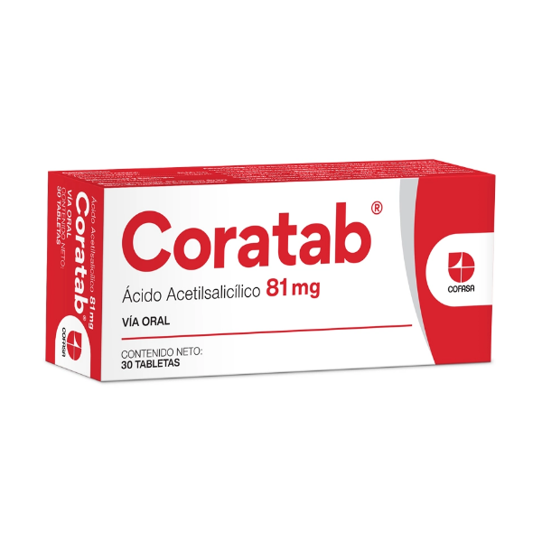 Coratab Ácido Acetilsalicílico 81Mg X 30 Tabletas Cofasa