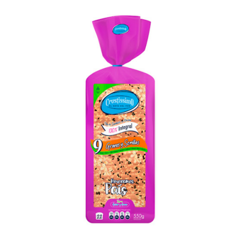 Crustissimo Pan Sandwich Integral 9Granos 550Grs