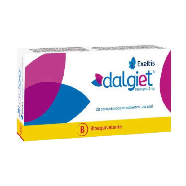 Dalgiet Dienogest 2Mg X 28 Comprimidos Bioequivalente