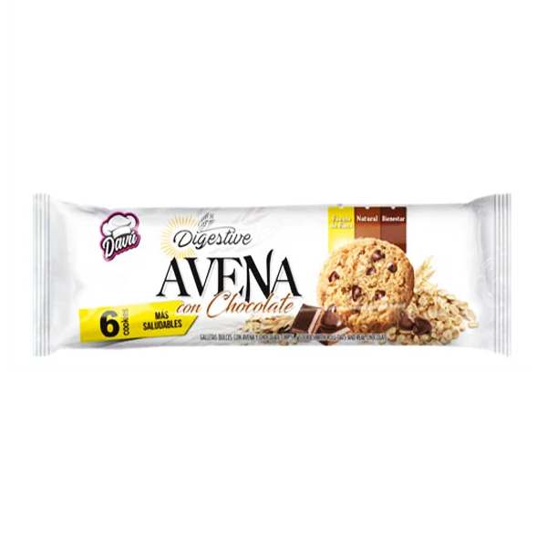 Davu Galletas De Avena Con Chocolate 68Grs