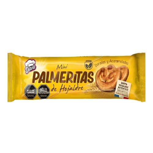 Davu Mini Palmeritas De Hojaldre X 6 Unidades 100Grs