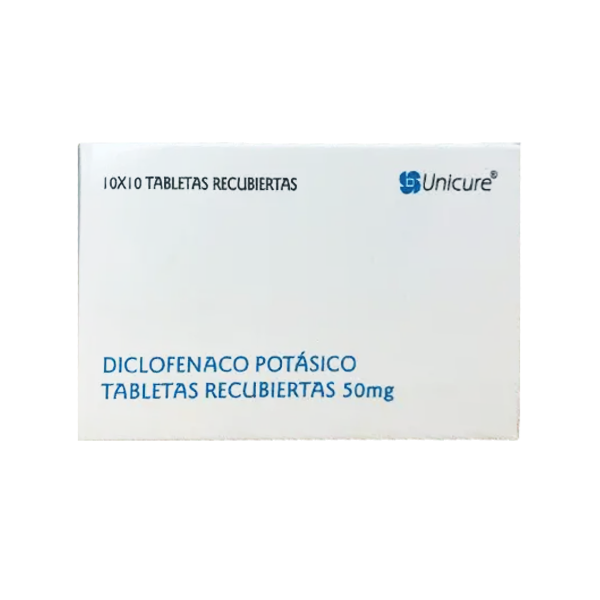 Diclofenac Sódico 50Mg X 10 Tabletas De Dispensador Unicure