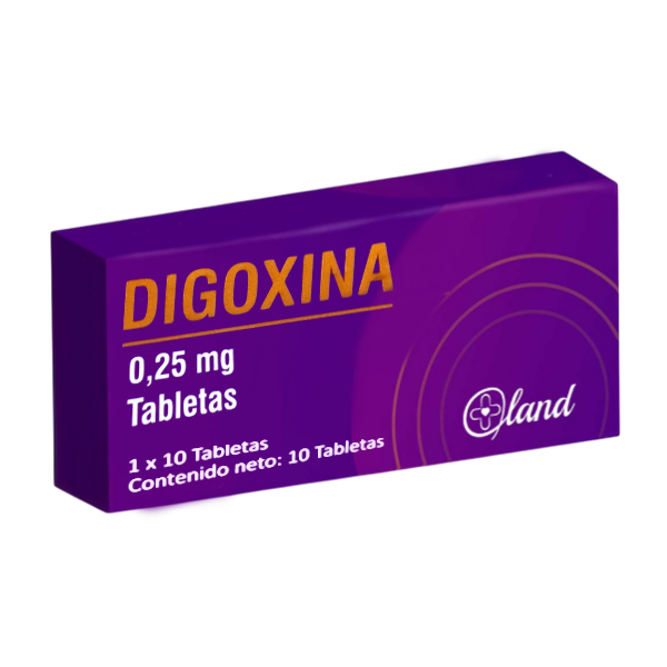 Digoxina 0.25Mg X 10 Tabletas Land