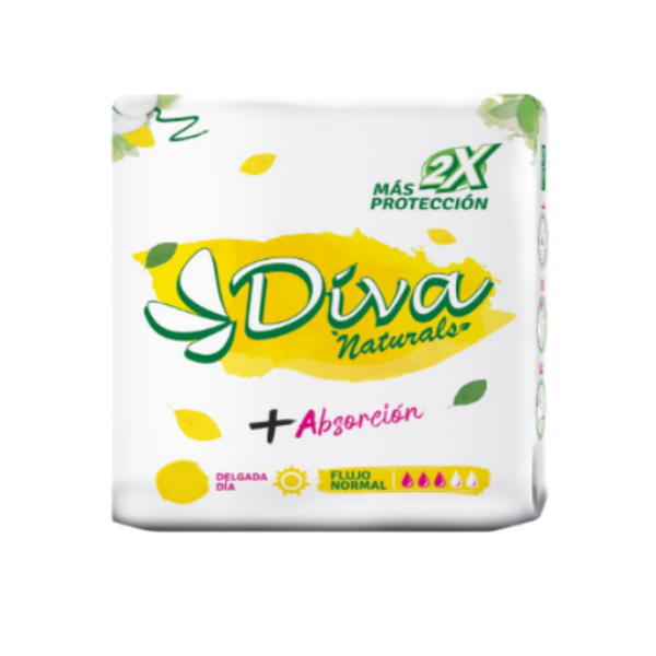 Diva Toallas Delgada Dia Mas Proteccion X 24 Unidades.