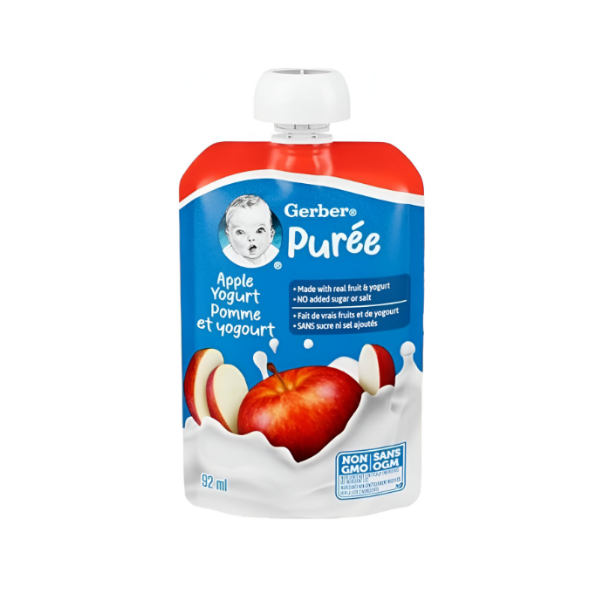 Gerber Compota  Flexible De Manzana Yogurt 92Ml.