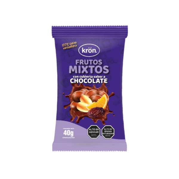 Kron Frutos Mixtos Cubiertos De  Chocolate 40Gr.