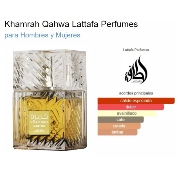 Lattafa Khamrah Qawah Eau De Parfum 100Ml - Imagen 3