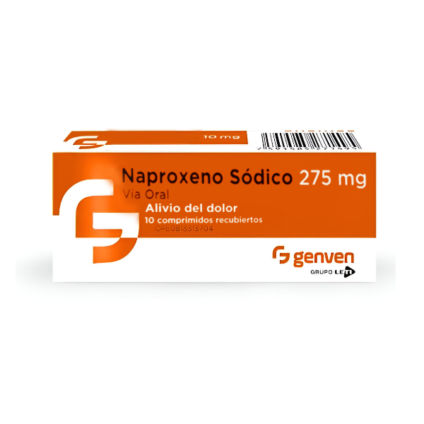 Naproxeno Sodico 275Mg X 10 Tabletas Genven