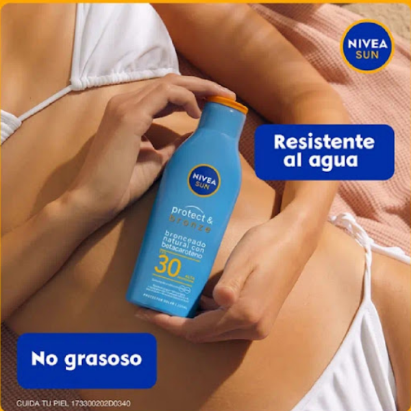 Nivea Sun Facial Protector Solar Y Bronze Fps30 X200Ml - Imagen 4