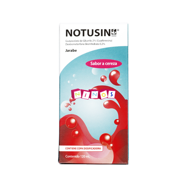 Notusin Guaifenesina + Dextrometorfano Jarabe Sabor Cereza 120Ml Siegfried