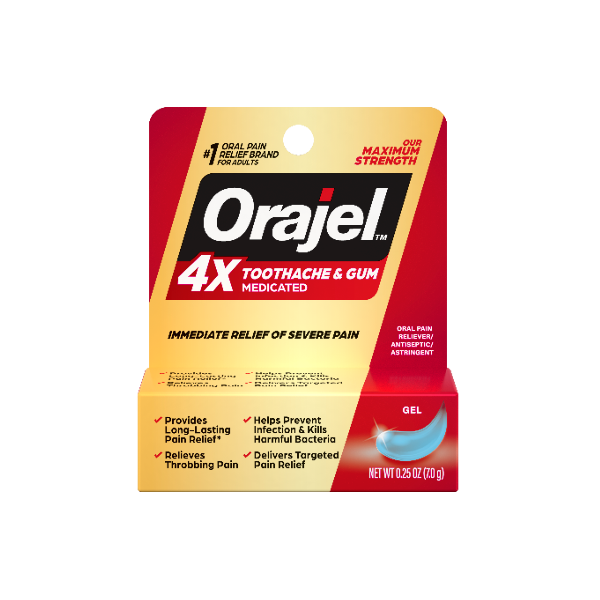 Orajel 4X  Gel Toothche & Gum./Muelas Y Encias 7.0Gr