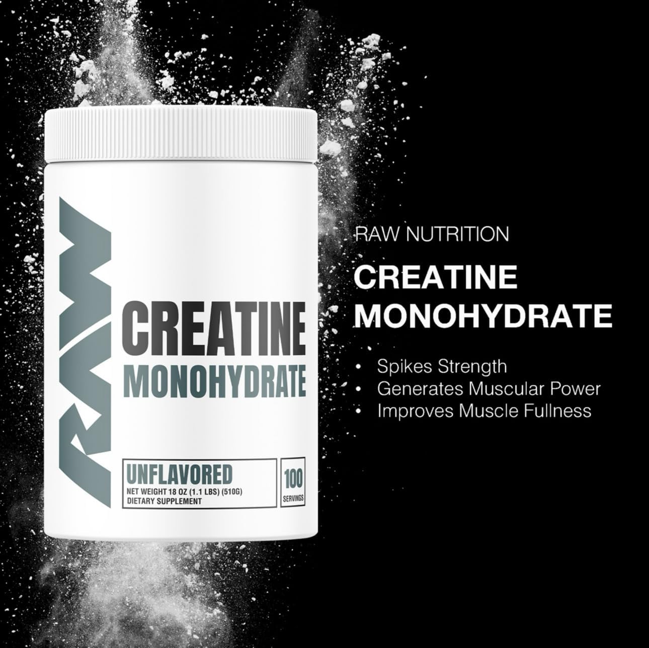 Raw Essentials Creatine Monohydrate Polvo Sin Sabor 500Gr - Imagen 3