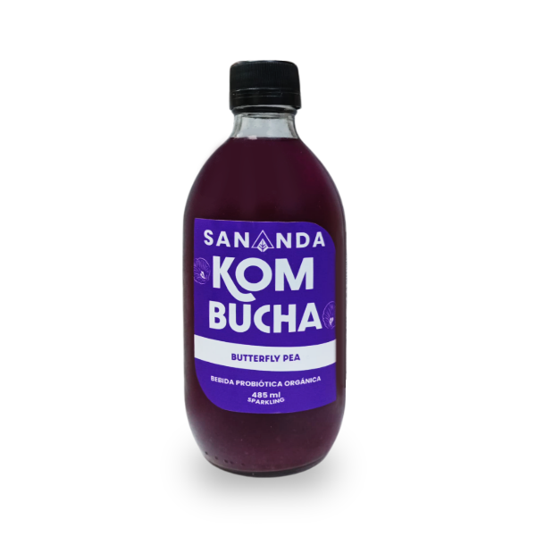 Sananda Kombucha Bebida Organica Butterfly Pea 485Ml.