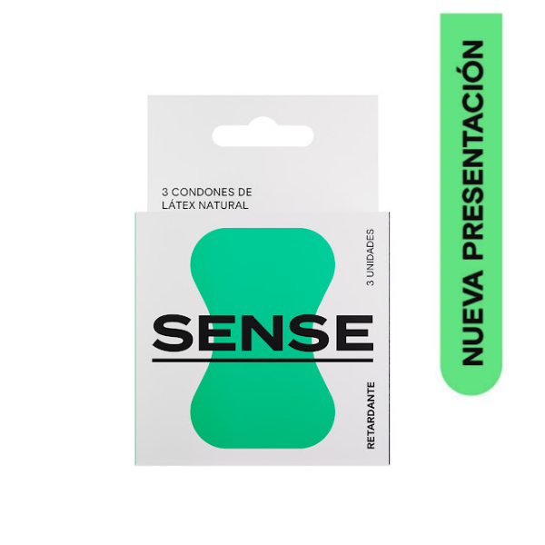 Sense Preservativo Natural Retardante X 3 Unidades.