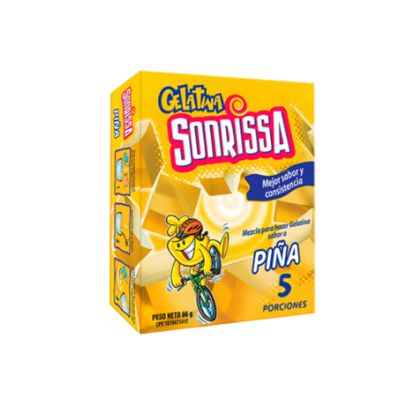 Sonrissa Gelatina Sabor Piña 66Gr.