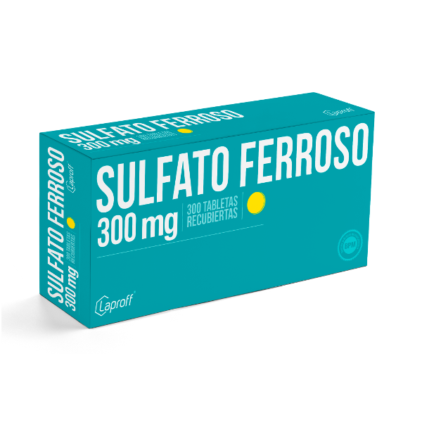Sulfato Ferroso 300Mg X 10 Tabletas De Dispensador Laproff