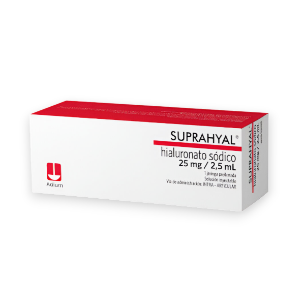 Suprahyal Hialuronato Sódico Inyectable 25Mg 2.5Ml (Prellenada) Adium
