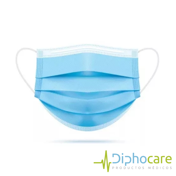 Tapaboca Azul Con Elastica Adulto Diphocare