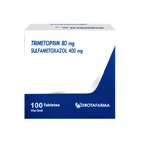 Trimetoprim + Sulfametoxazol. 80Mg/400Mg X 10 Tabletas De Dispensador Drotafarma