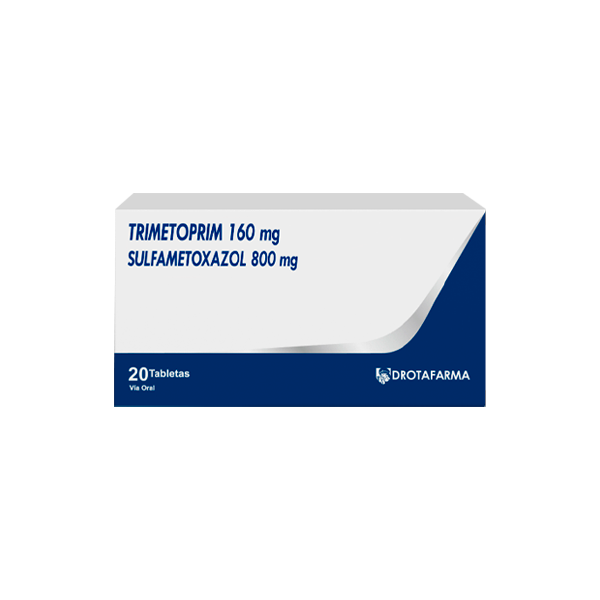 Trimetoprim+Sulfametoxazol 160Mg/800Mg X 20 Tabletas Drotafarma