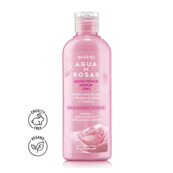 Violetta Agua De Rosas Leche Y Tonico Desmaquillante 200Ml