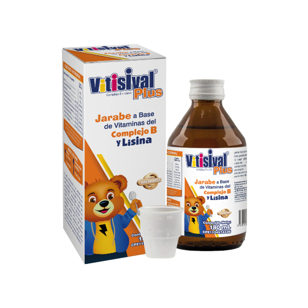 Vitisival Plus Complejo B+ Lisina Jarabe 180Ml Valmorca