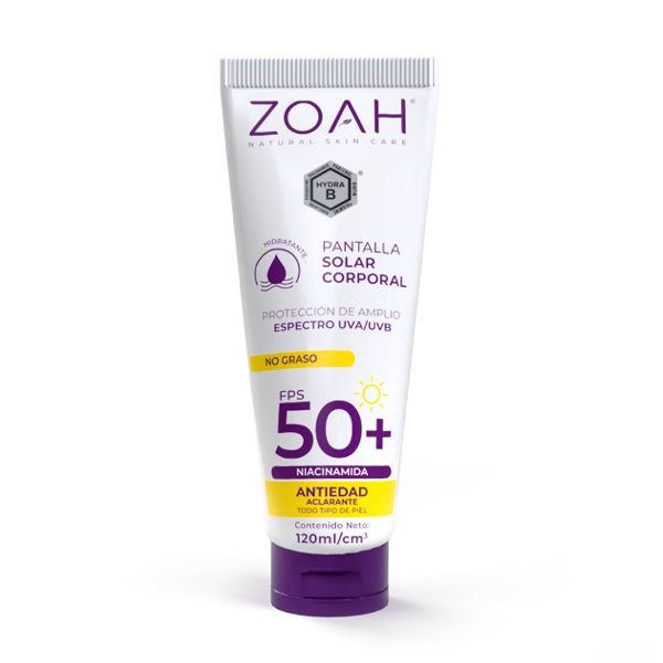 Zoah Pantalla Solar Corporal Fps 50+Niacinamida 120Ml