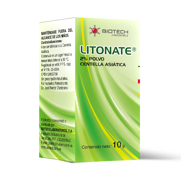 Litonate Centella Asiática 2% Polvo X 10Gr. Biotech