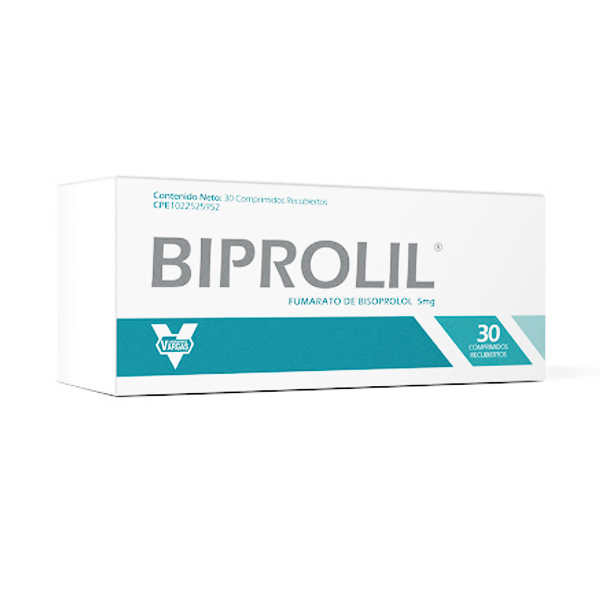 Biprolil Bisoprolol 5Mg X 30 Comprimidos Vargas
