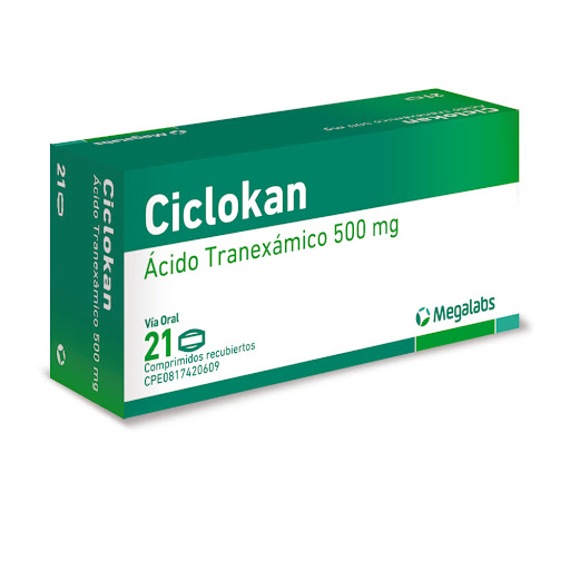 Ciclokan Ácido Tranexámico 500mg x 21 Comprimidos - Megalabs