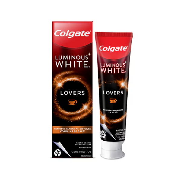 Colgate Crema Dental Luminous White Lovers. 70Gr