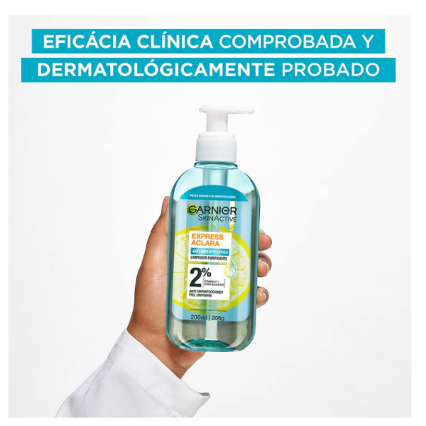 Garnier Limpiador Purificante Ácido Salicílico Y Vitamina C 200Ml - Imagen 3